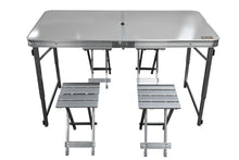 Desert Aluminium Table & 4 Chairs (Silver) — view 3