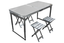 Desert Aluminium Table & 4 Chairs (Silver) — view 2