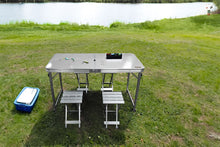 Desert Aluminium Table & 4 Chairs (Silver) — view 5