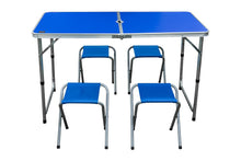 Desert Aluminium Table & 4 Cloth Chairs (Blue) — view 4