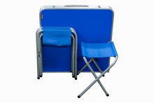 Desert Aluminium Table & 4 Cloth Chairs (Blue) — view 3