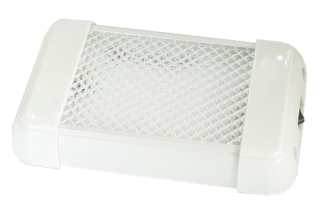 Lumeno 16cm white/amber caravan LED light with on/off switch