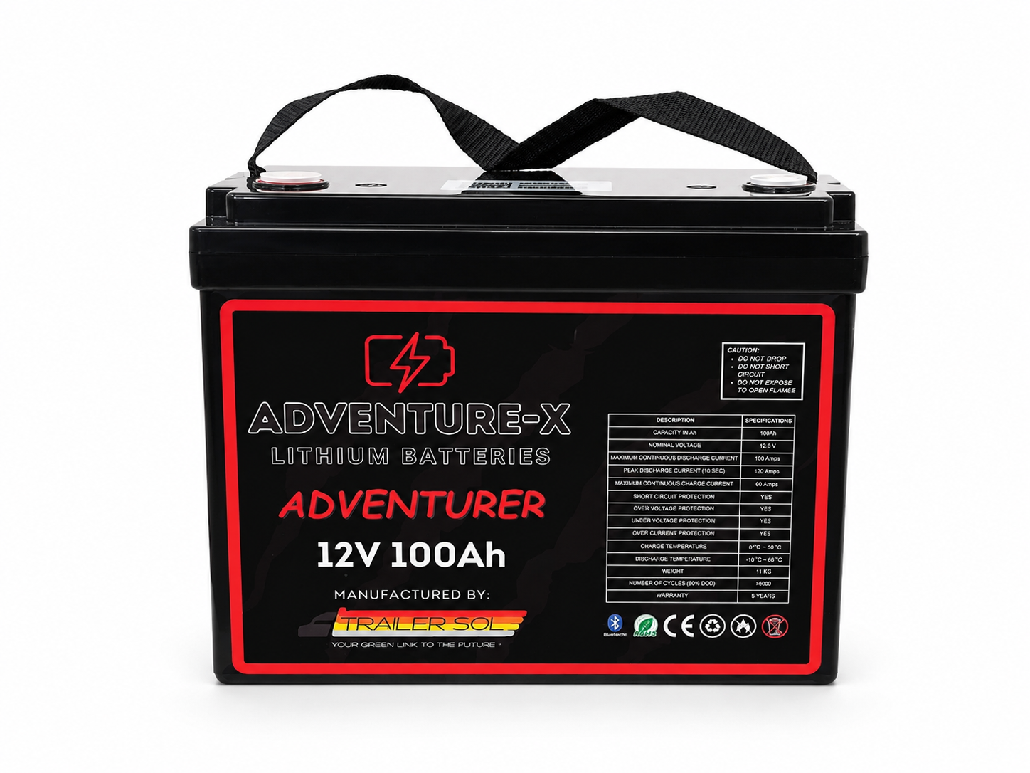 Adventure-X 100Ah 12V Lithium Battery (Adventure Range)