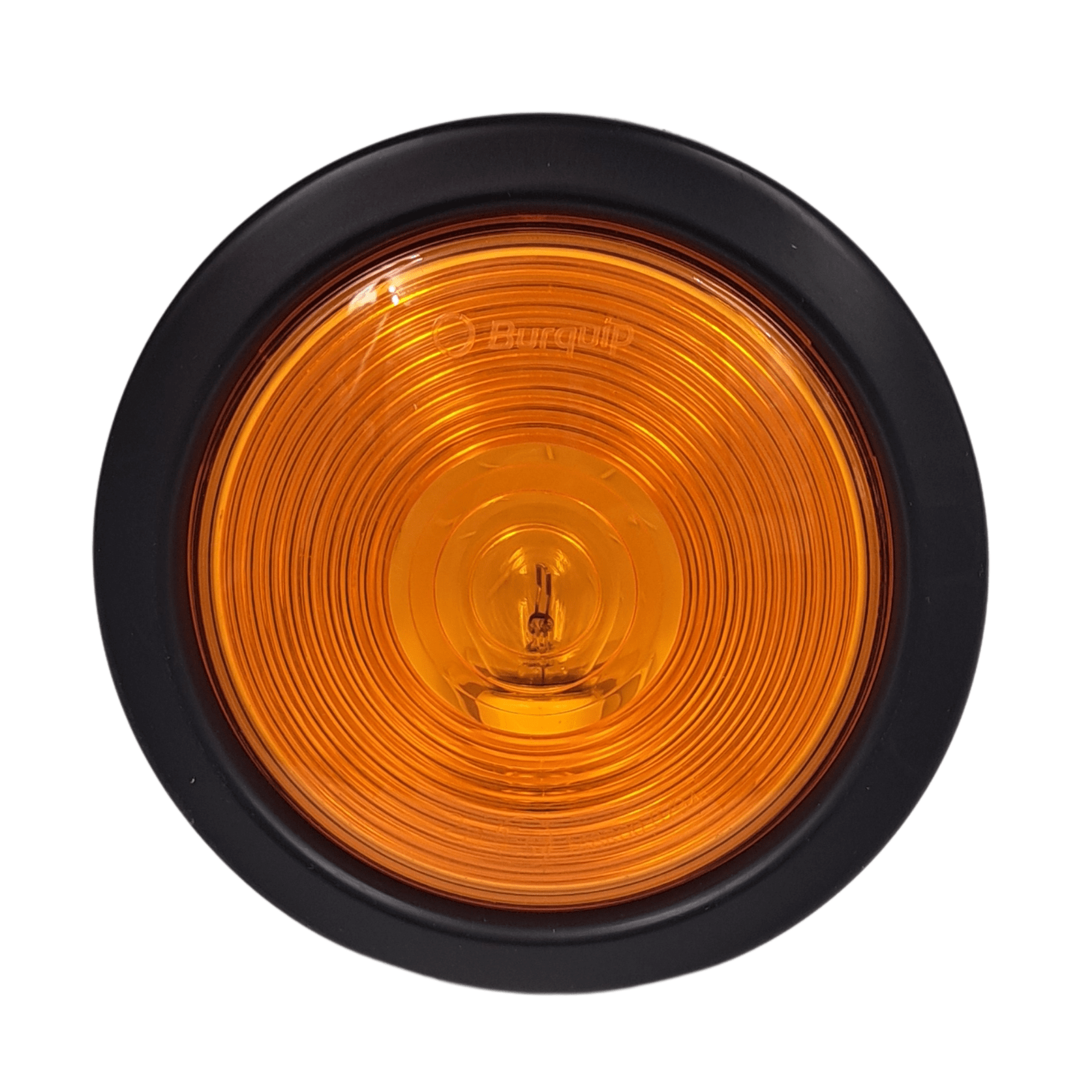 Burquip-branded sealed amber tail light for caravans and trailers — 4Matt Campers, Western Cape & Cape Town