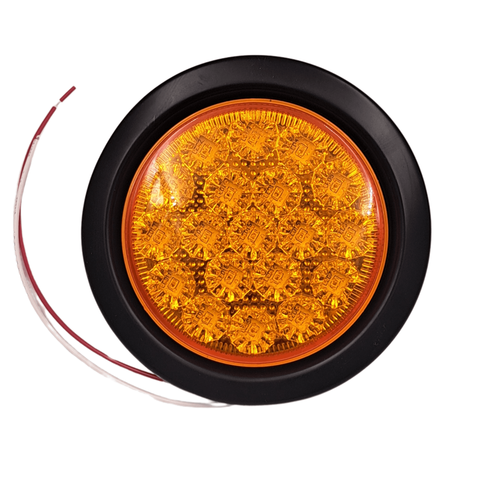Burquip-branded LED amber tail light with gasket for caravans and trailers — 4Matt Campers, Western Cape & Cape Town