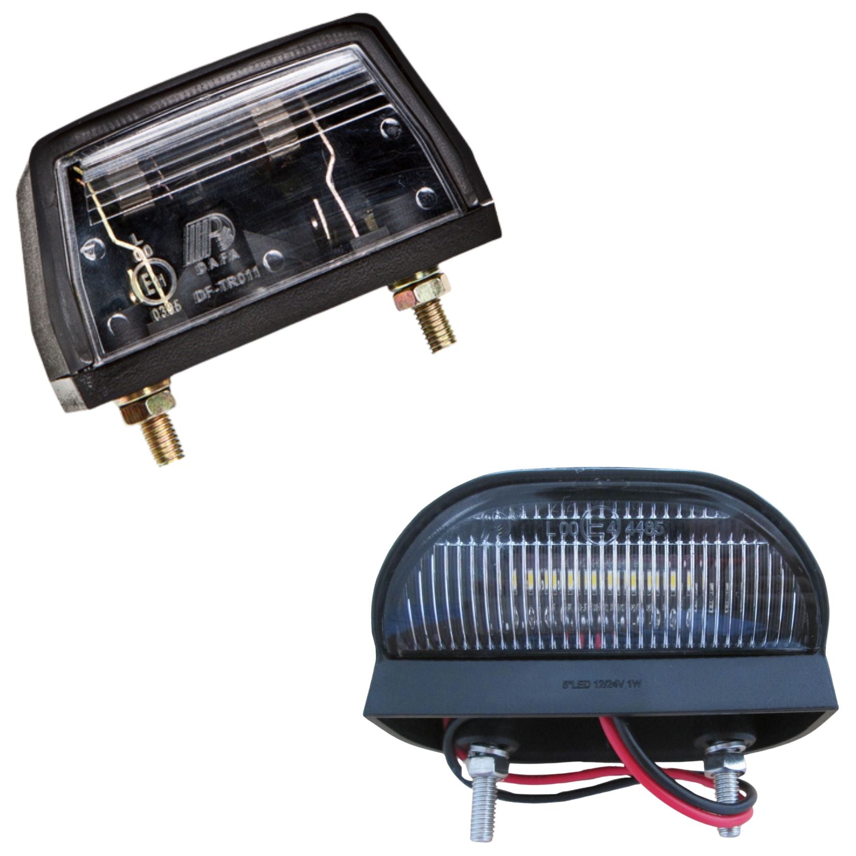 Burquip trailer number plate light, LED or bulb — 4Matt Campers, Western Cape & Cape Town