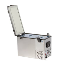 National Luna NL45 Smart Dual fridge open side view from 4Matt Campers