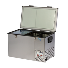 National Luna NL90 Smart Dual fridge open view from 4Matt Campers