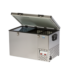 National Luna NL90 Smart Dual fridge part-open view from 4Matt Campers Cape Town