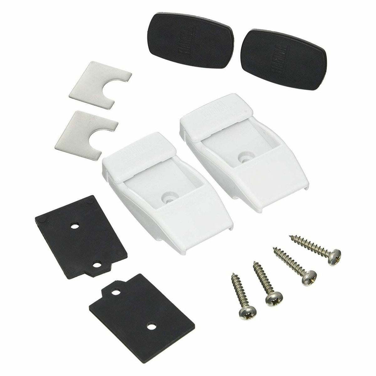 Fiamma plastic awning leg wall brackets, white
