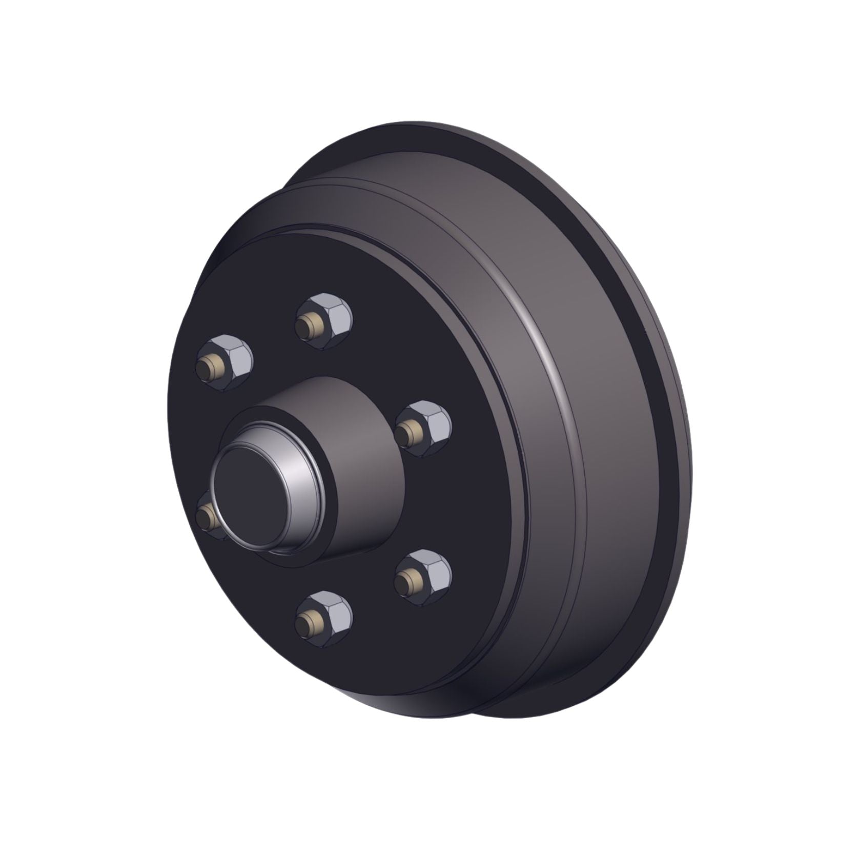 Burquip complete 230mm braked brake drum for trailers — 4Matt Campers, Western Cape & Cape Town