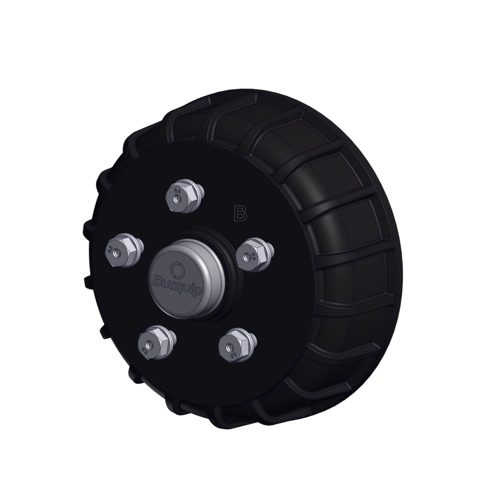Burquip complete 250mm braked brake drum for trailers — 4Matt Campers, Western Cape & Cape Town