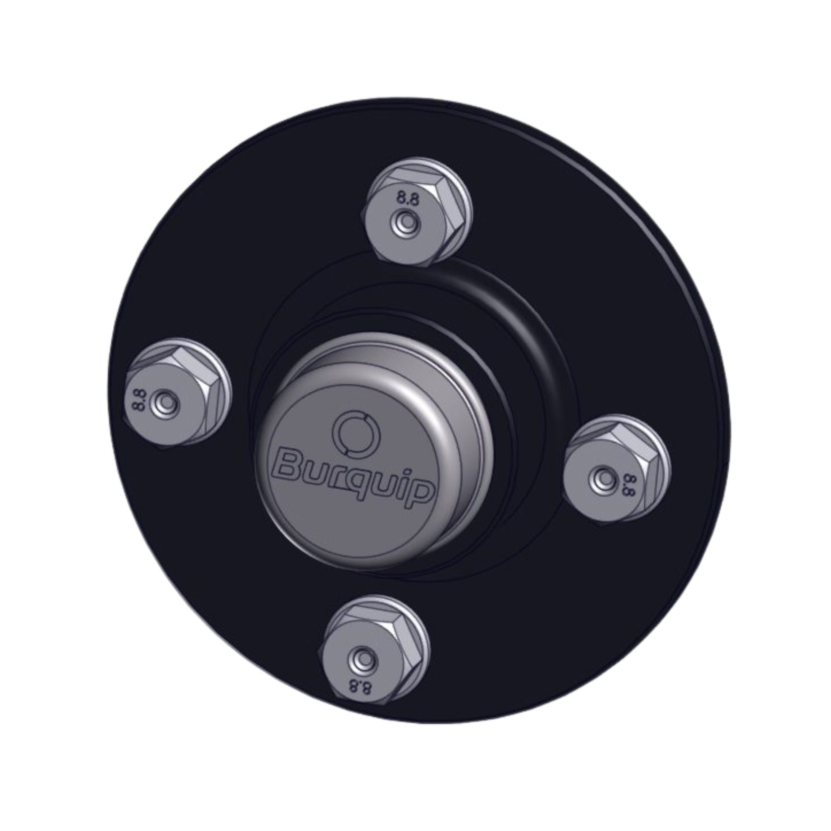 Burquip complete 750kg unbraked trailer hub — 4Matt Campers, Western Cape & Cape Town