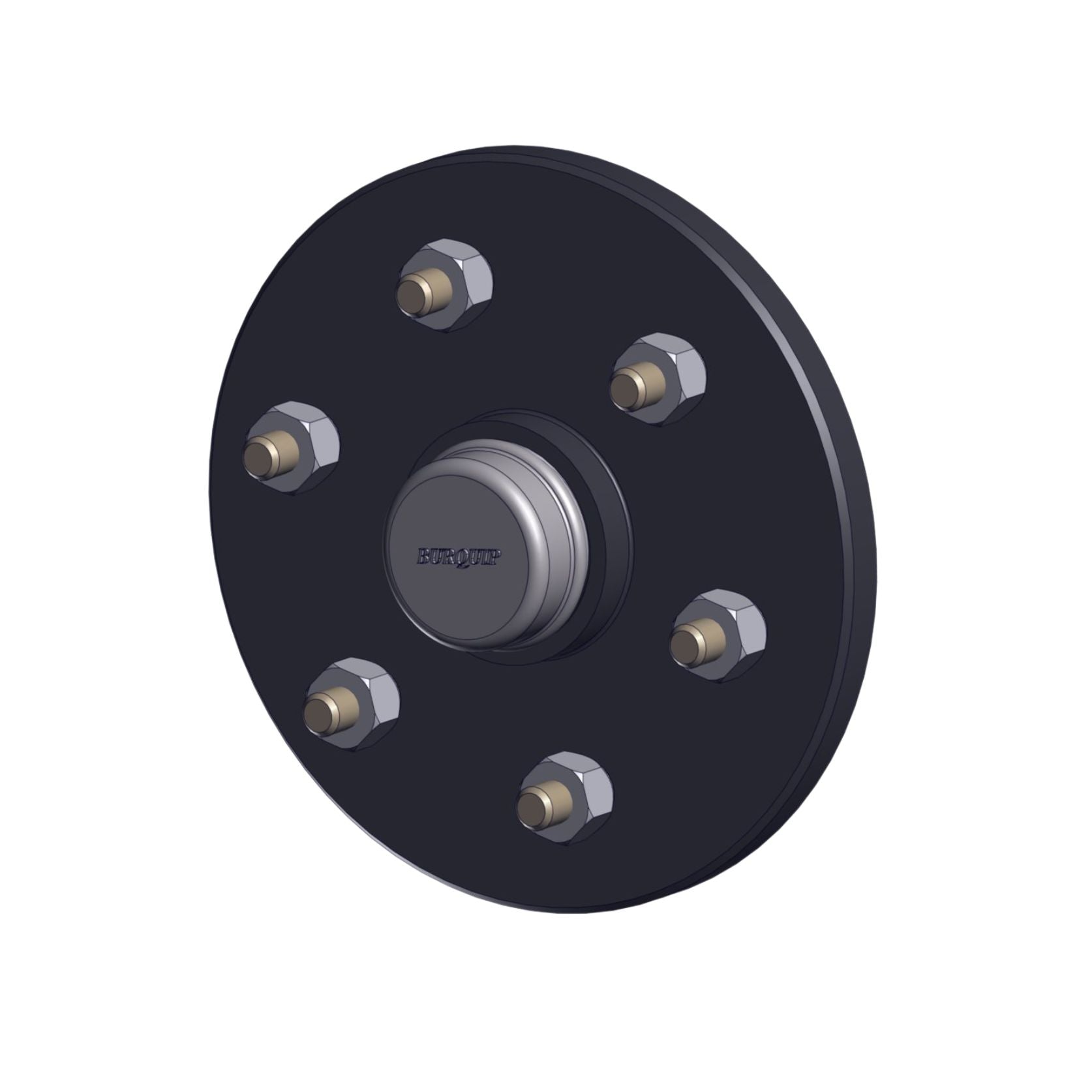 Burquip complete 1600kg unbraked trailer hub — 4Matt Campers, Western Cape & Cape Town