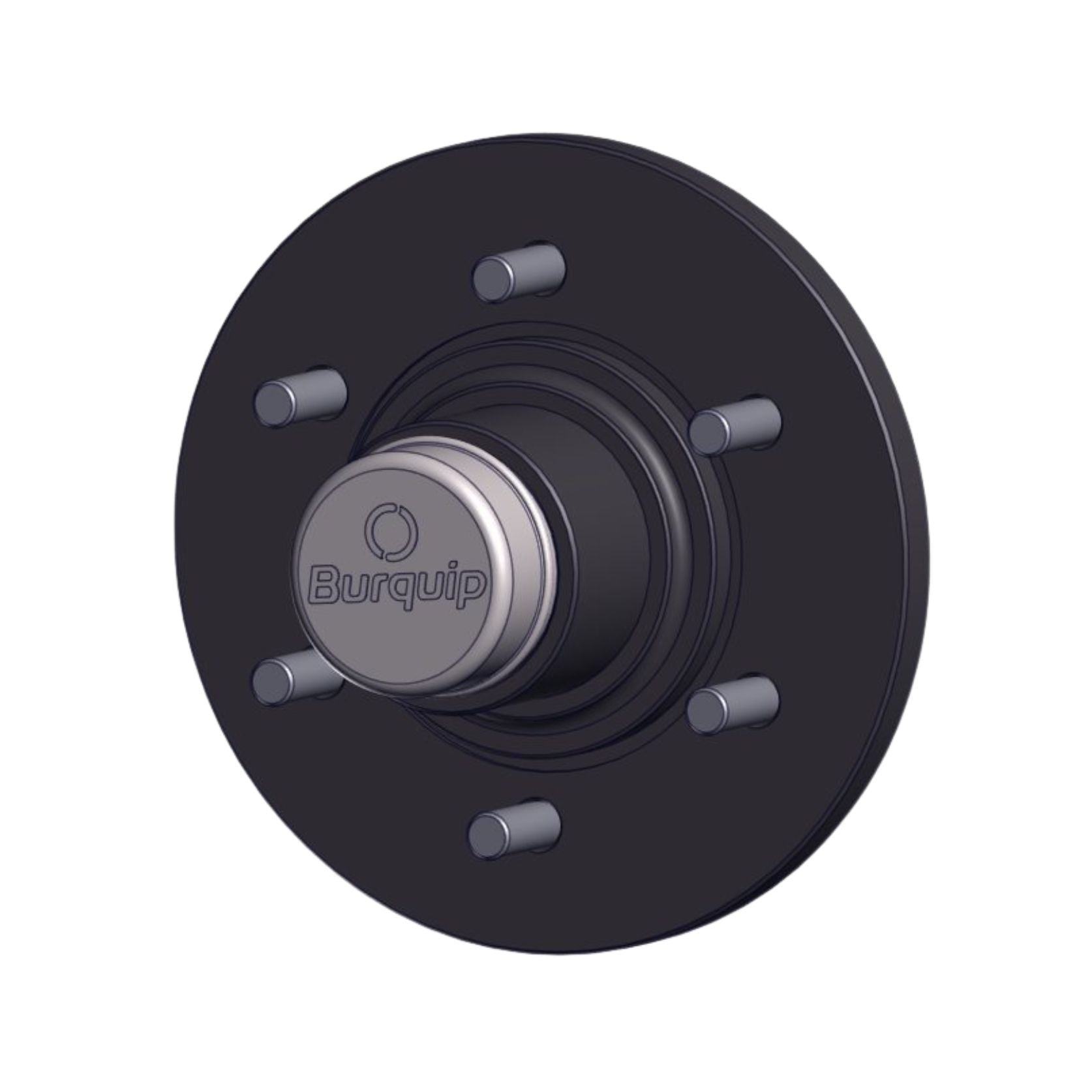 Burquip complete 2500kg unbraked trailer hub — 4Matt Campers, Western Cape & Cape Town