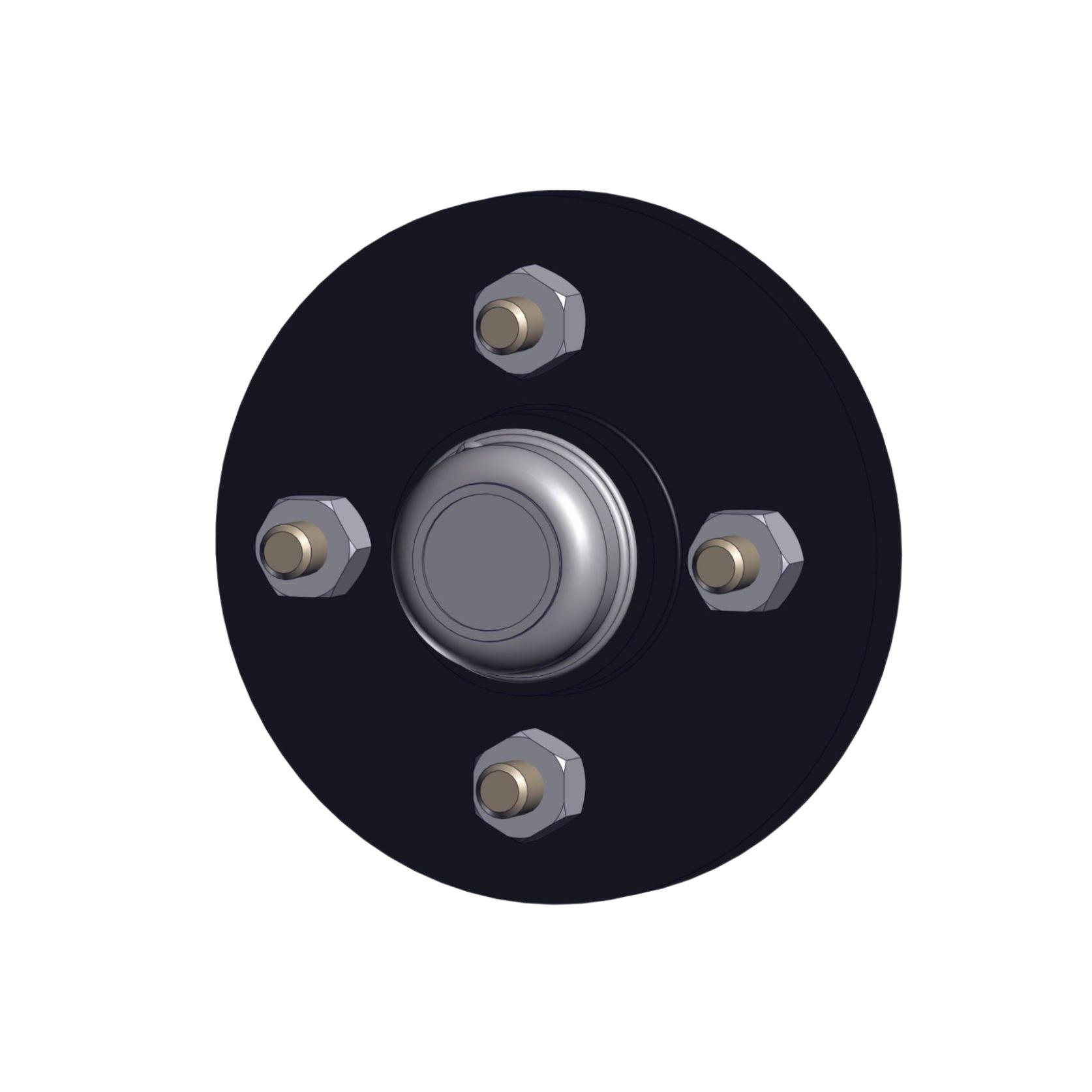 Burquip complete 900kg Reno unbraked trailer hub — 4Matt Campers, Western Cape & Cape Town
