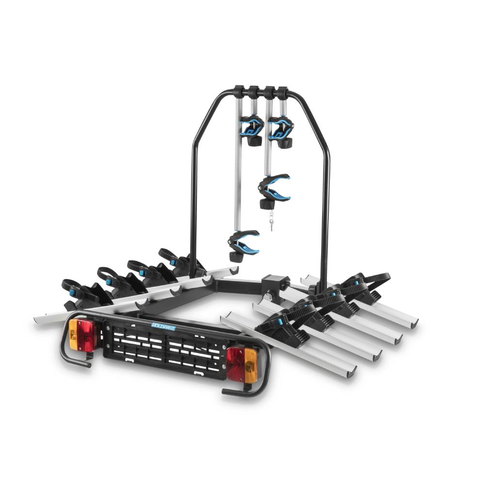 Holdfast 4 Bike Platform Sport tow ball carrier with four bikes loaded