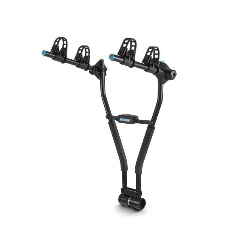 Holdfast 2 Bike Hanging Rack Snap-On mounted on a tow ball with two bikes
