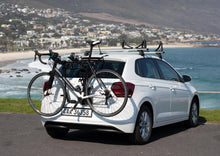 Holdfast Boot Mounted 3-Bike Carrier attached to a hatchback rear door, photo 4