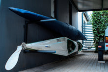 Holdfast Canoe/Surfski wall storage rack holding two boats, photo 2