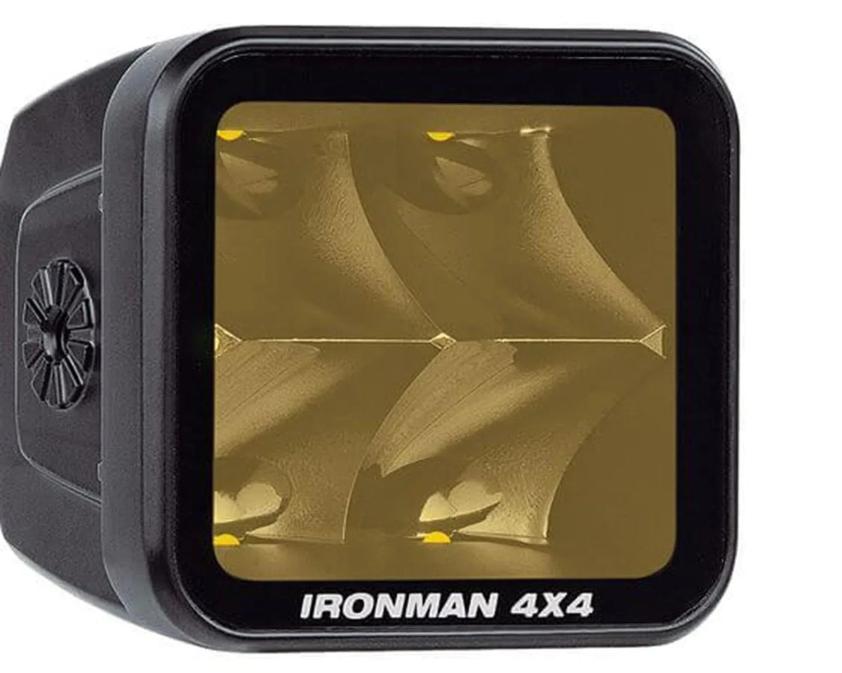 Ironman 4x4 Bright 40W amber LED cube light