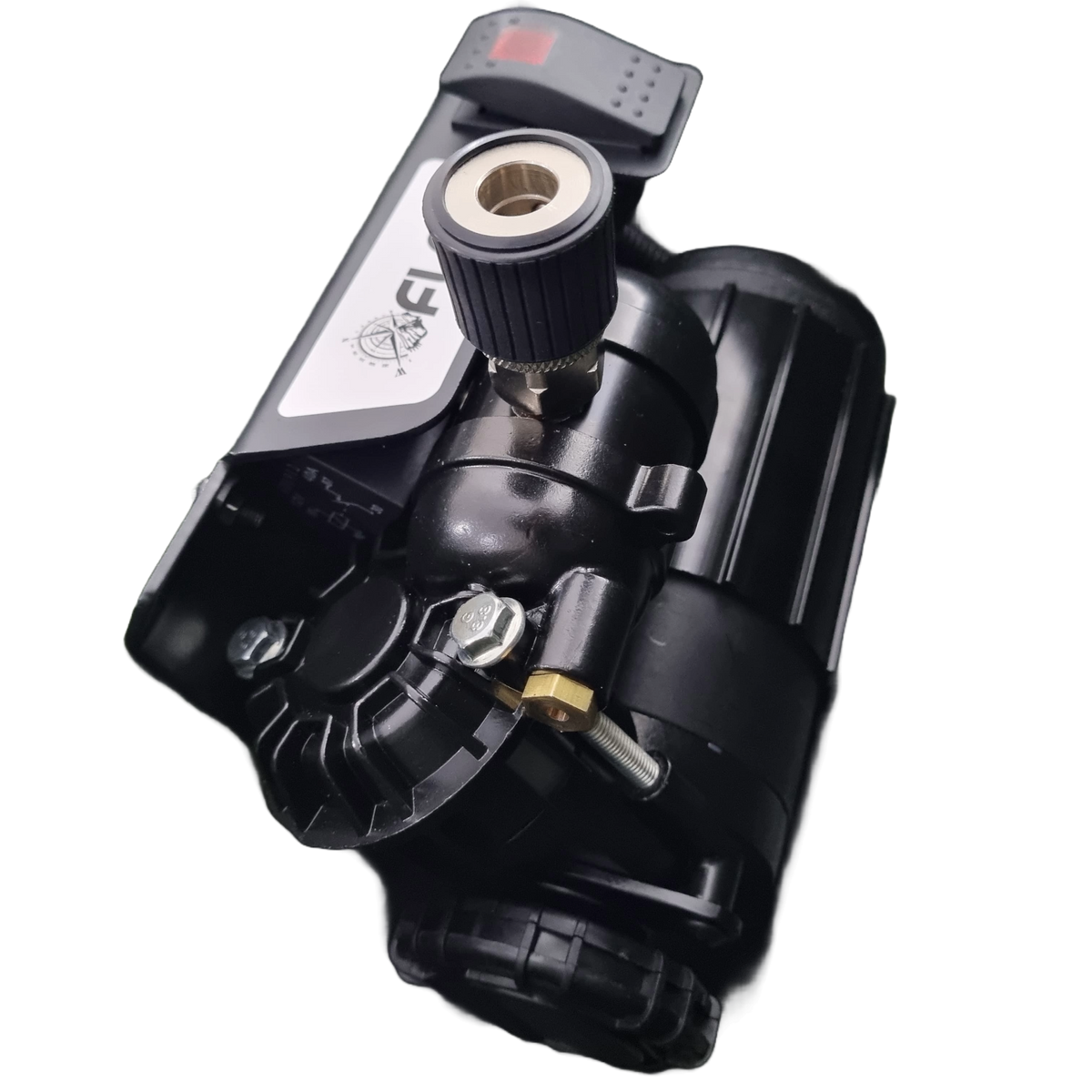 Flex single 12V air compressor in an ammo-style carry case