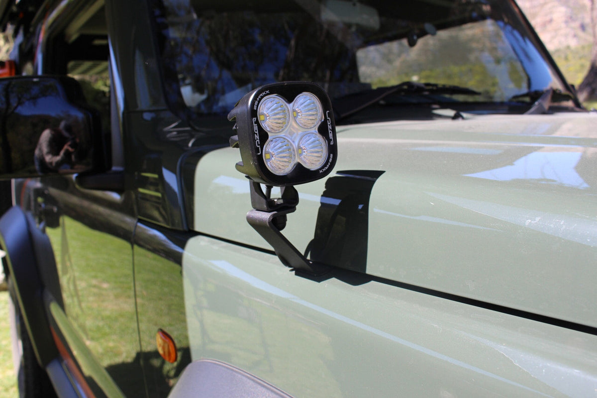 Alu-Cab Jimny Bonnet Light Brackets set of 2