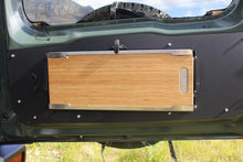 Alu-Cab Jimny Rear Door Drop-Down Table folded out from a Jimny, photo 4