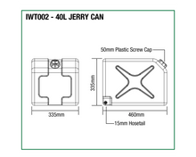 Ironman 4x4 40L Water Tank, double jerry can, photo 2