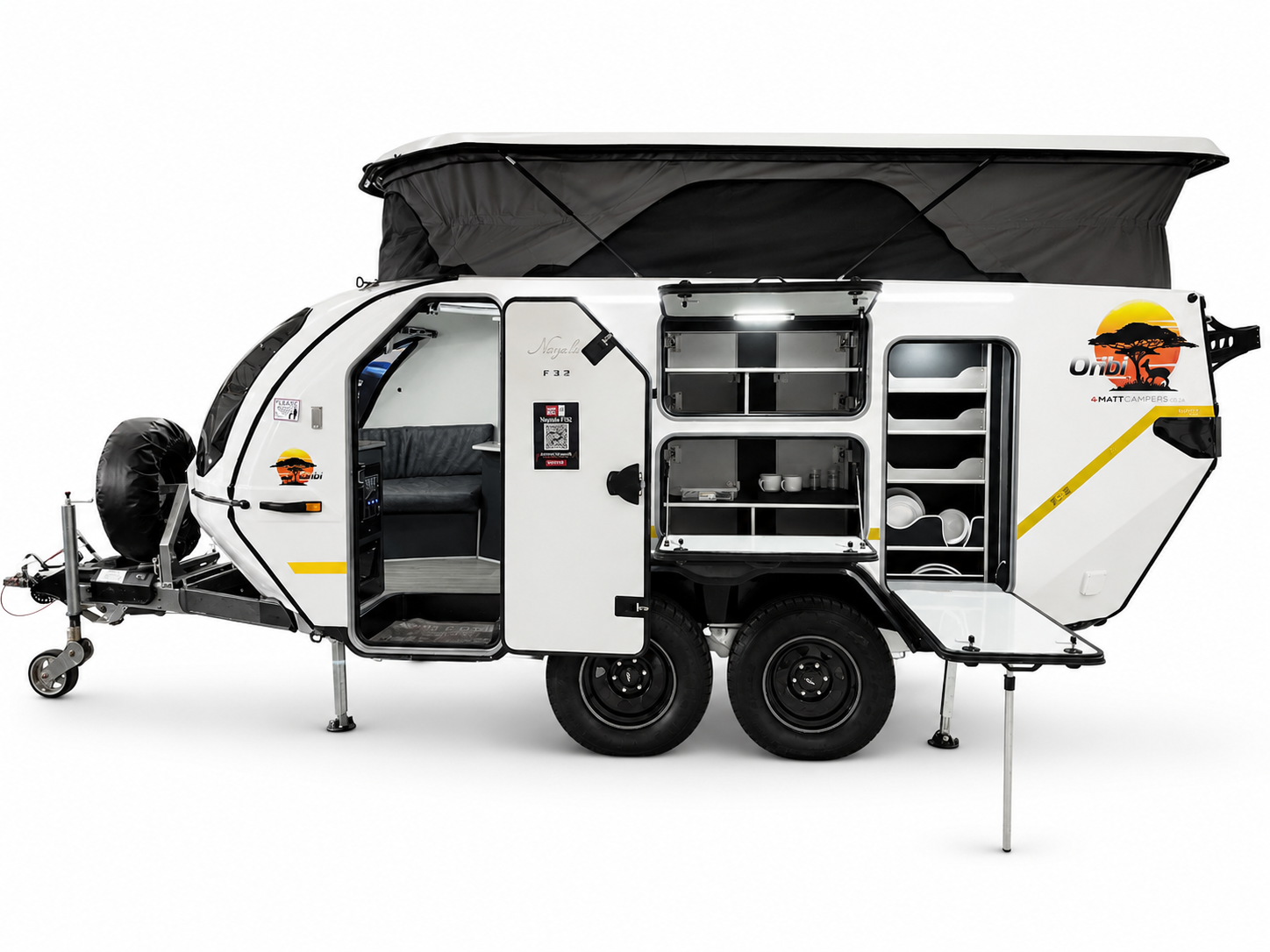 2026 Nayela Oribi demo off-road caravan for sale at 4Matt Campers, Cape Town – exterior