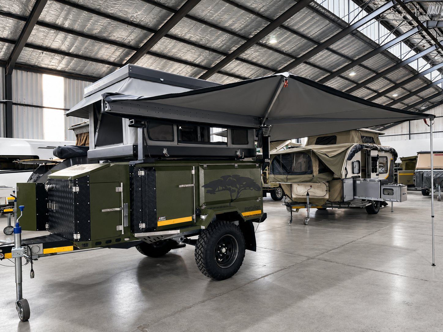 4Matt Campers complete camping setup with awning, power and recovery gear under one roof