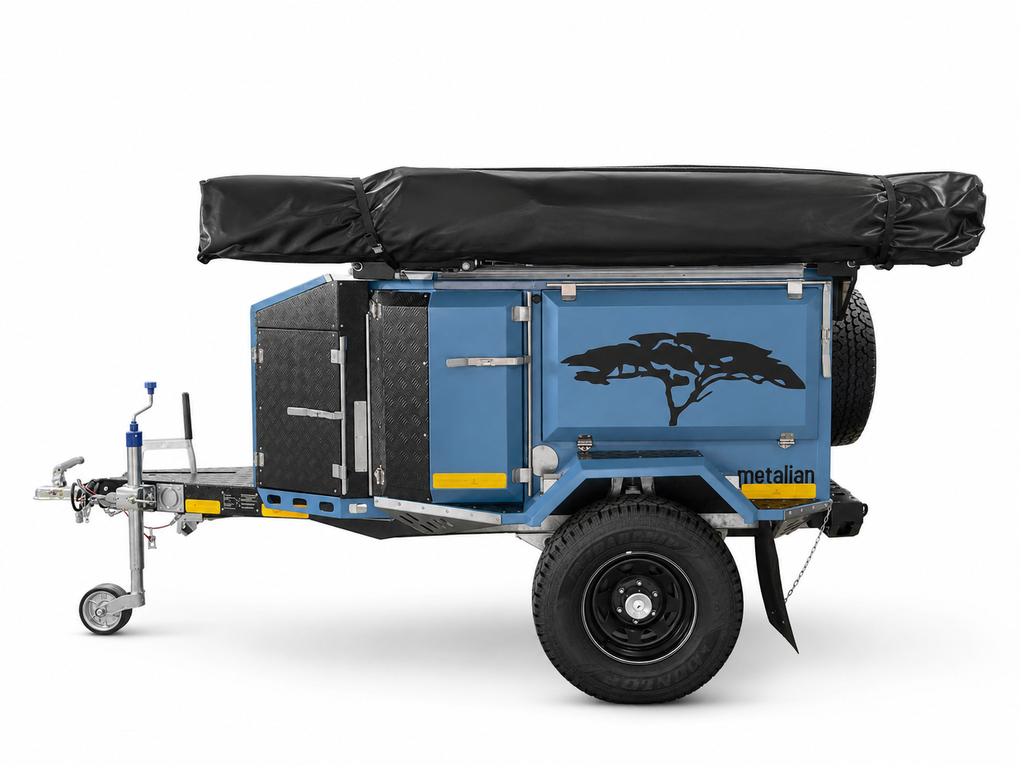 Metalian Parthian mid-size off-road trailer — 3CR12 stainless-steel monocoque — 4Matt Campers Cape Town