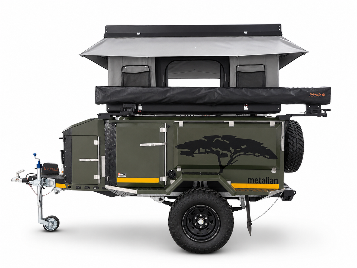 Metalian Maxi storage and camping setup from 4Matt Campers