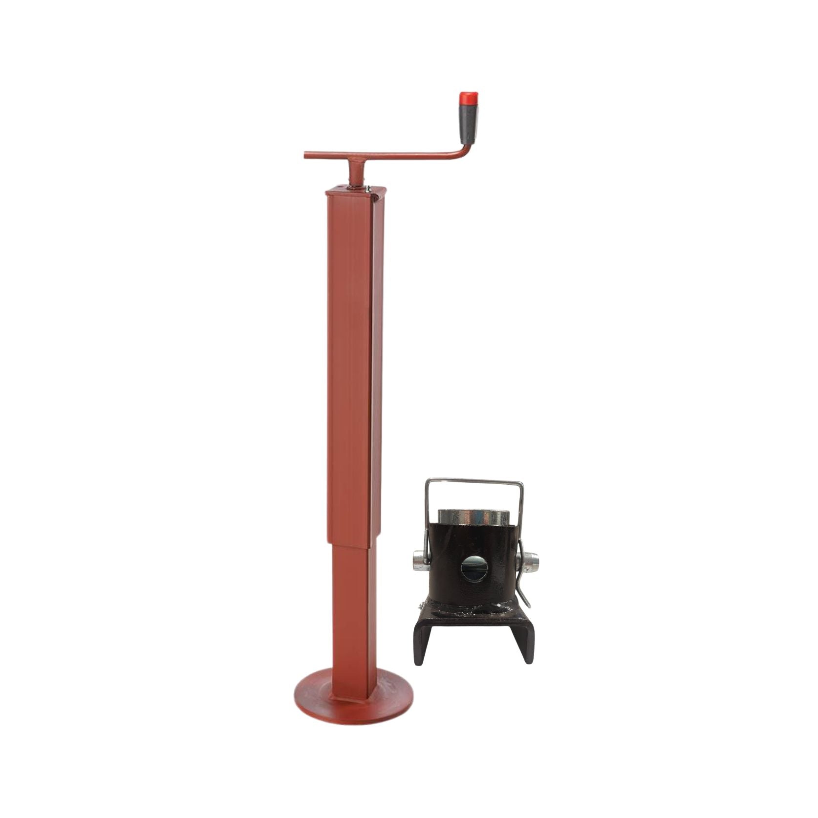 Burquip 600kg parking jack with mounting bracket for trailers — 4Matt Campers, Western Cape & Cape Town