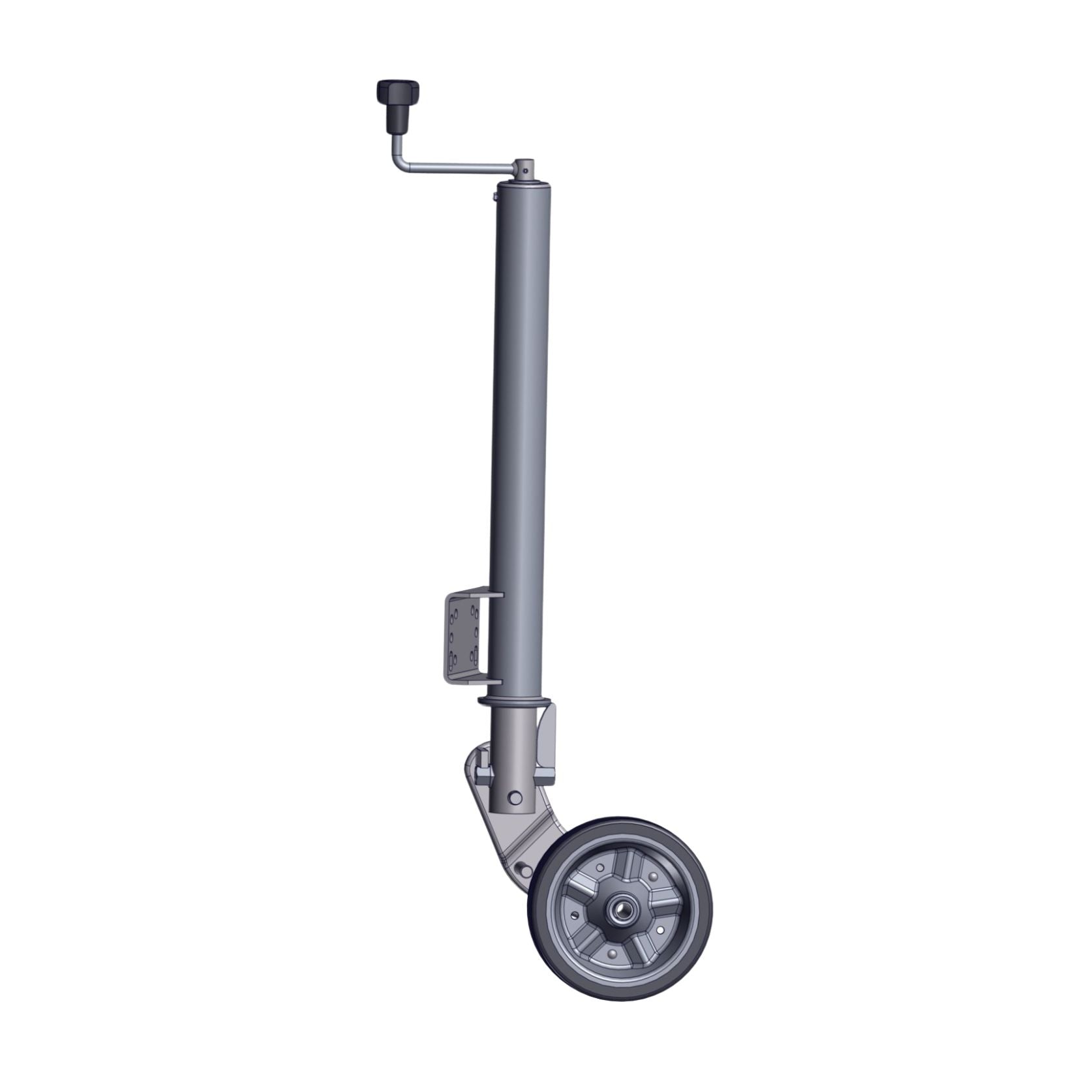 Burquip 60mm retractable jockey wheel for trailers and caravans — 4Matt Campers, Western Cape & Cape Town