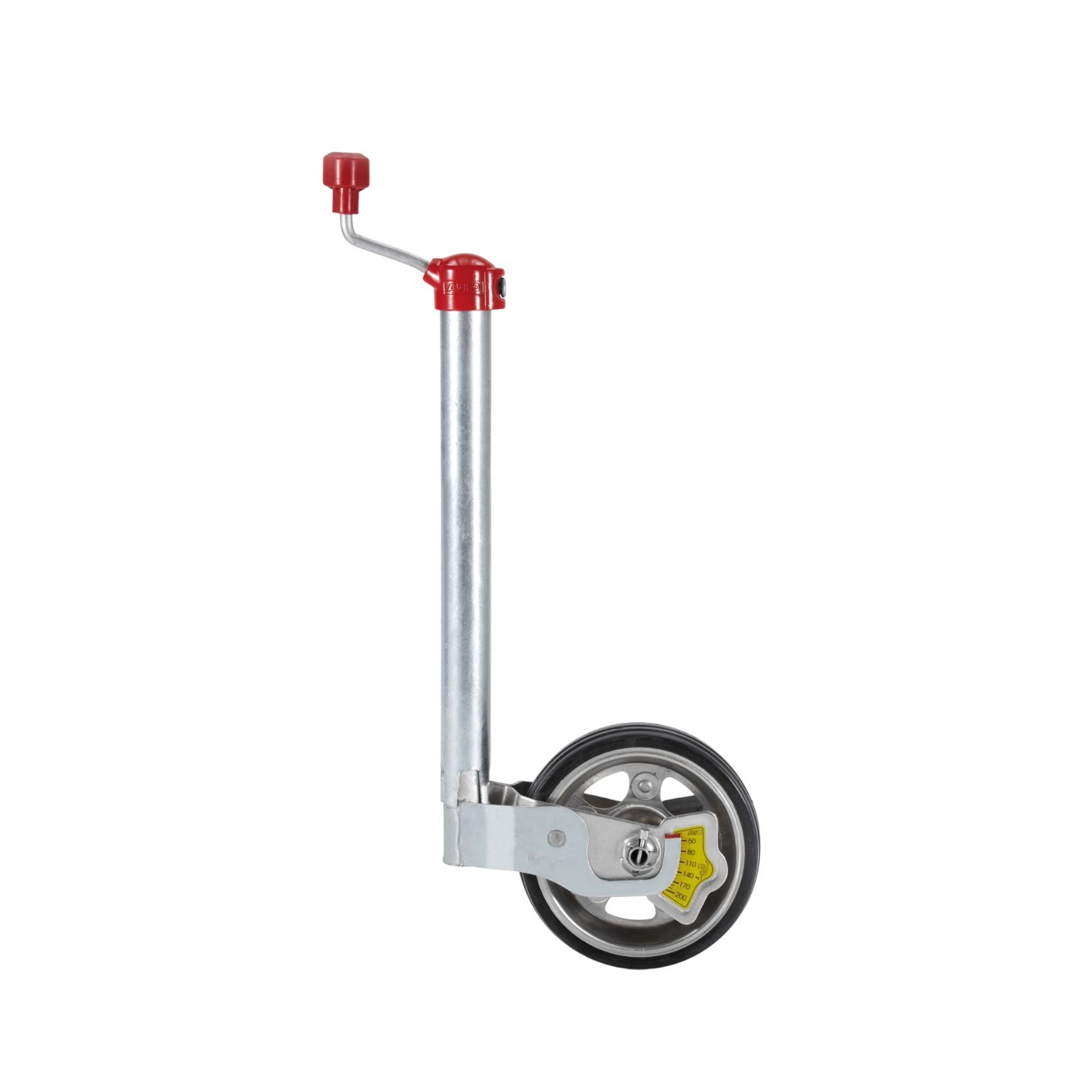 Burquip 48mm jockey wheel with built-in nose-weight scale — 4Matt Campers, Western Cape & Cape Town