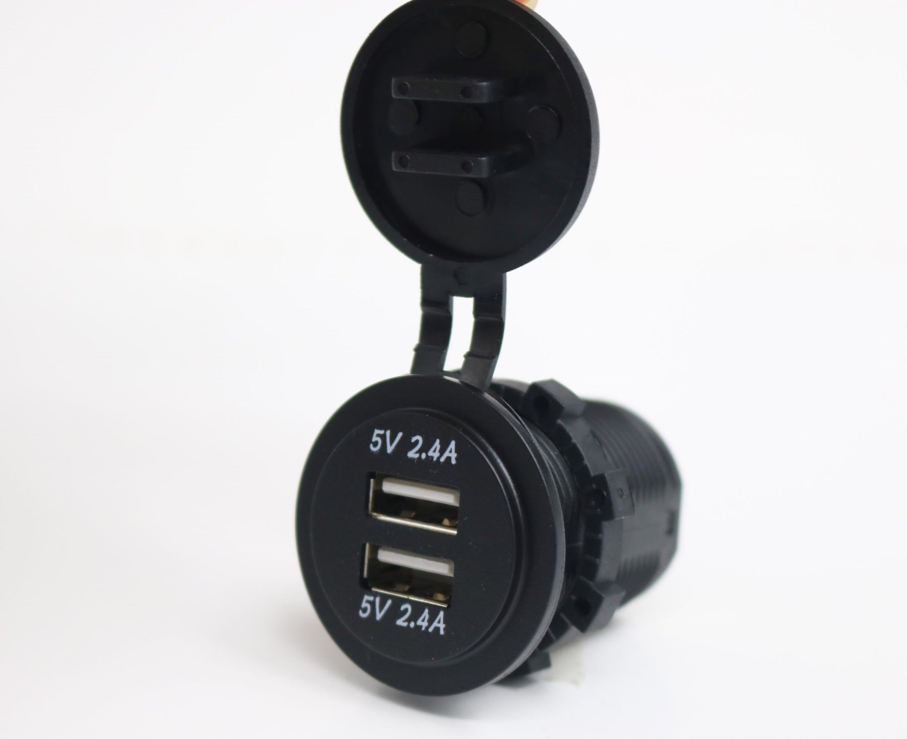 Lumeno dual 4.8A USB socket charger with two charging ports for 12V