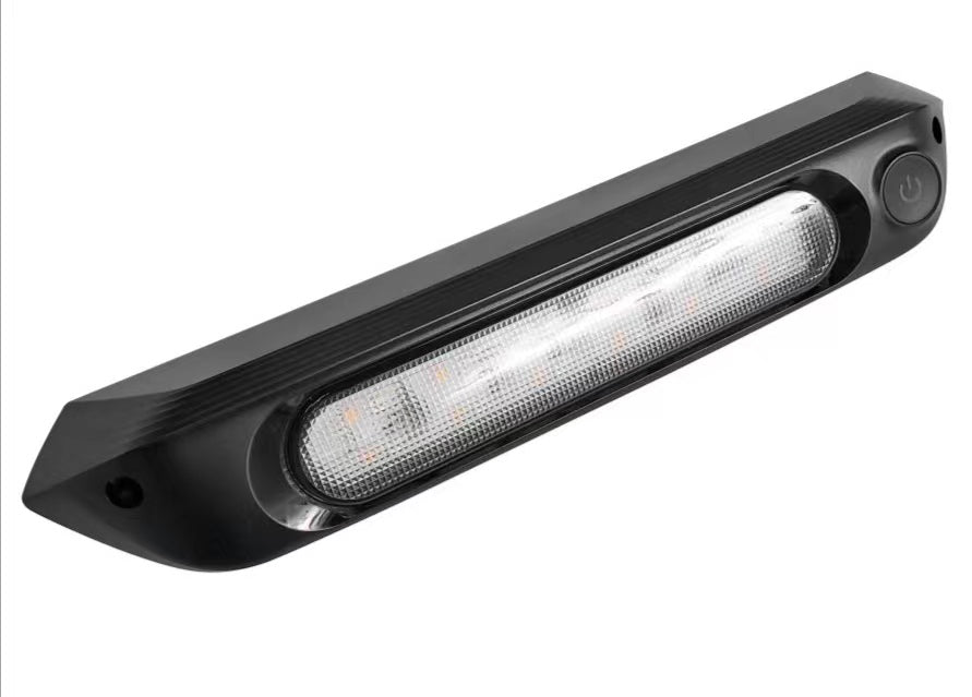 Lumeno dual camper light with white and amber LEDs and dimmable touch switch