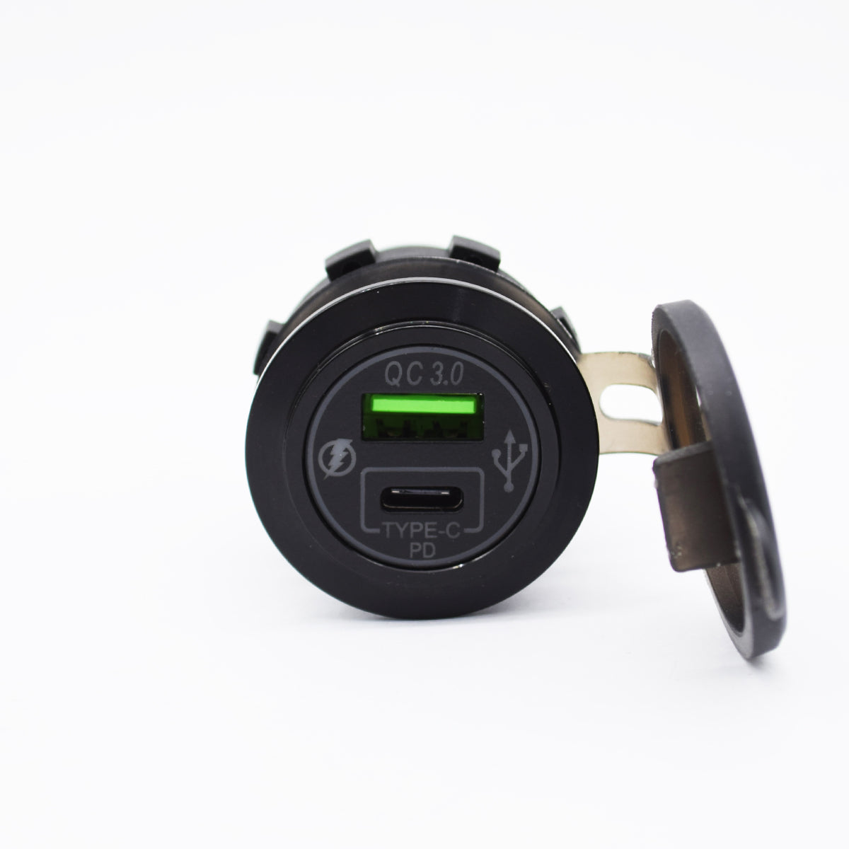 Lumeno QC3 and C-Type USB charging socket for 12V/24V without volt meter
