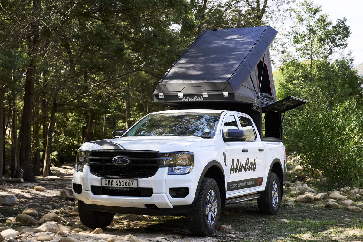 Alu-Cab ModCAP Camper canopy base and camper tent on a bakkie