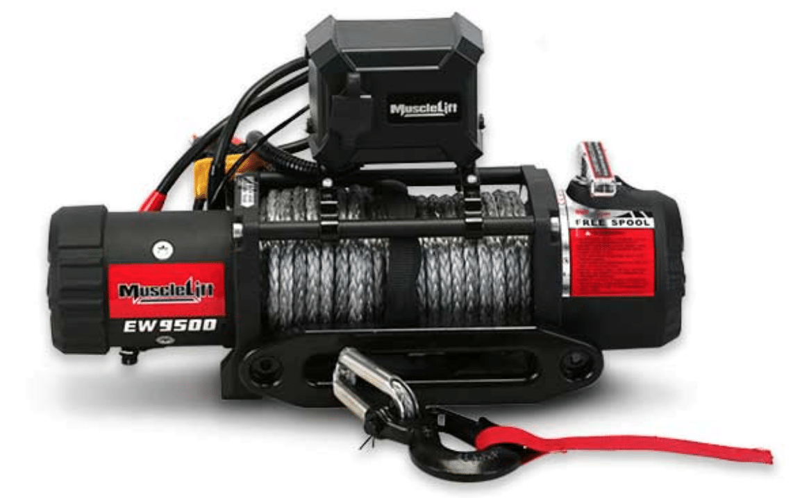 TMax Musclelift EW-9500 lbs Winch — Synthetic Rope