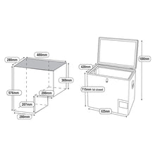 National Luna NL65 fridge dimensions from 4Matt Campers
