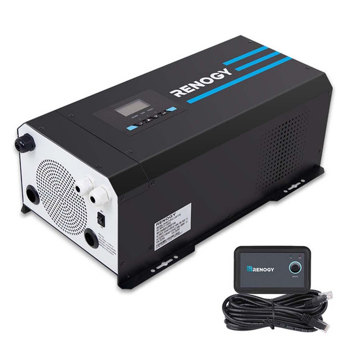 Renogy CORE 12V 3000W pure sine wave inverter charger with remote control panel