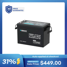Renogy 12.8V 200Ah Mini Core deep-cycle LiFePO4 lithium battery (side) — 4Matt Campers Western Cape