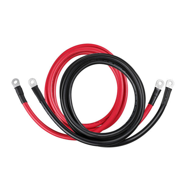 Renogy 2.4m 1AWG copper battery inverter cable pair with ring lugs, supplied by 4Matt Campers in Cape Town, Western Cape