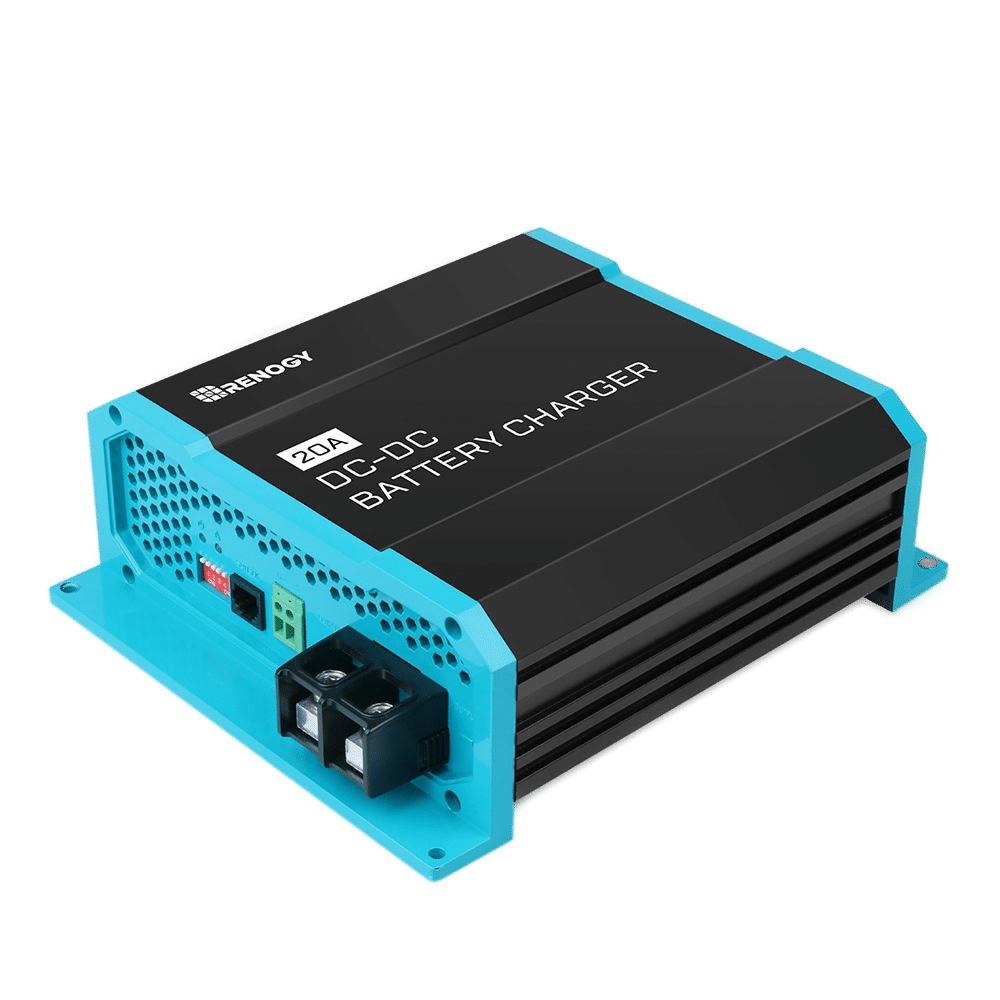 Renogy CORE 12V 20A DC-DC on-board battery charger for caravans and campers, from 4Matt Campers in Cape Town, Western Cape
