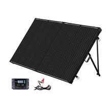 Renogy 200W folding solar suitcase with 20A Voyager charge controller and alligator clips