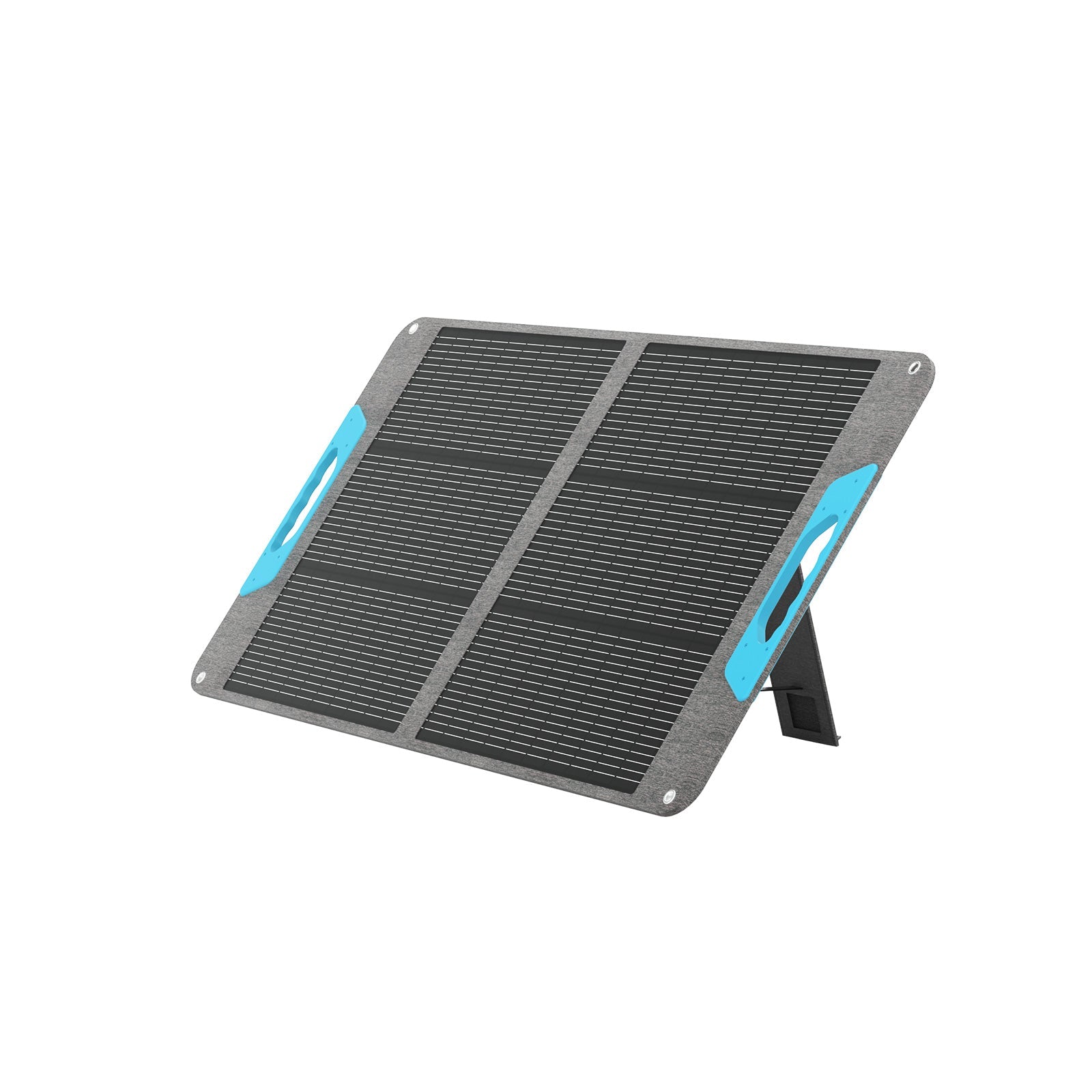 Renogy 100W portable folding solar panel standing on its kickstand, available from 4Matt Campers in Cape Town, Western Cape