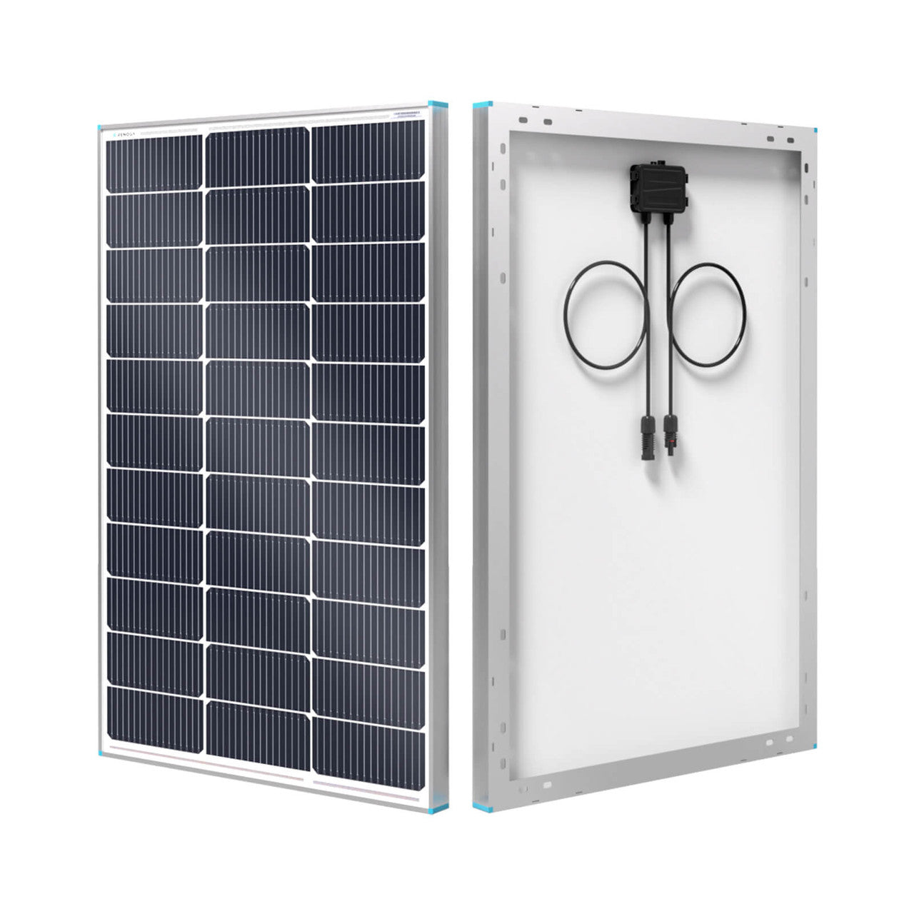 Renogy CORE 12V 100W 16BB N-type rigid solar panel front and rear, from 4Matt Campers in Cape Town, Western Cape