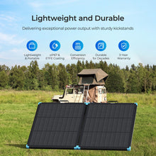 Renogy 100W portable solar suitcase carry handle and latch detail